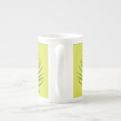 Formulieren groen op een Bone China-Mok Porselein Kop (Achterkant)