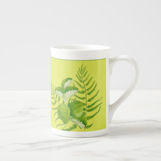 Formulieren groen op een Bone China-Mok Porselein Kop (Rechts)