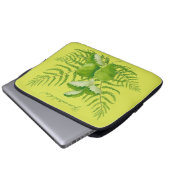 Formulieren in groen op een laptophoes laptop sleeve (Voorkant onderkant)