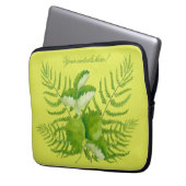 Formulieren in groen op een laptophoes laptop sleeve (Voorkant Links)