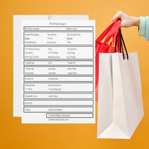 Formulieren Maandelijks budget. Volg uw maandelijk Feestdagenkaart