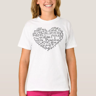 FORMULIEREN VOOR WISKUNDE MET DE HART-VORM. T-SHIRT
