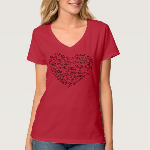 FORMULIEREN VOOR WISKUNDE MET DE HART-VORM. T-SHIRT