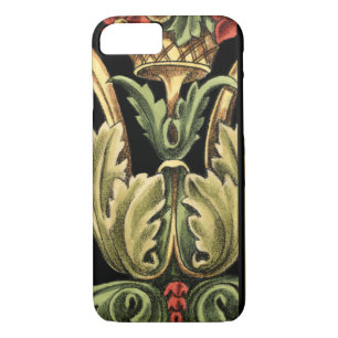 Fornamental Floral Design with Black Borders iPhone 8/7 Hoesje