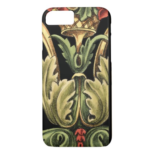 Fornamental Floral Design with Black Borders Case-Mate iPhone Case (Achterkant)