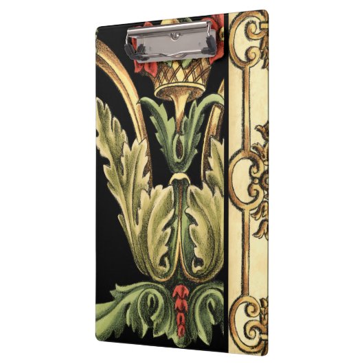 Fornamental Floral Design with Black Borders Klembord (Links)