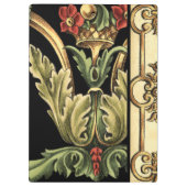 Fornamental Floral Design with Black Borders Klembord (Achterkant)