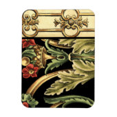 Fornamental Floral Design with Black Borders Magneet (Verticaal)