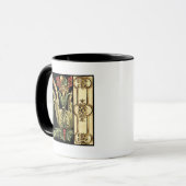 Fornamental Floral Design with Black Borders Mok (Voorkant links)