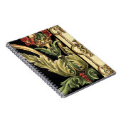 Fornamental Floral Design with Black Borders Notitieboek (Rechterzijde)