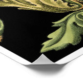 Fornamental Floral Design with Black Borders Poster (Hoek)