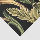 Fornamental Floral Design with Black Borders Tissuepapier (Detail)