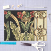 Fornamental Floral Design with Black Borders Tissuepapier (Craft)