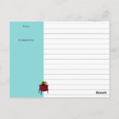 fornuis koken gepersonaliseerde receptenkaart briefkaart (Achterkant)