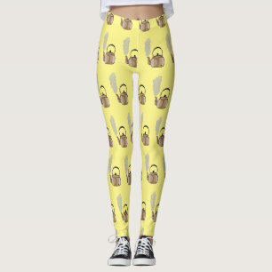 Fornuis of kookplaat ketel cartoon illustratie leggings