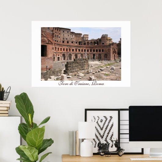 Foro di Traiano Panorama Poster (Thuiskantoor)