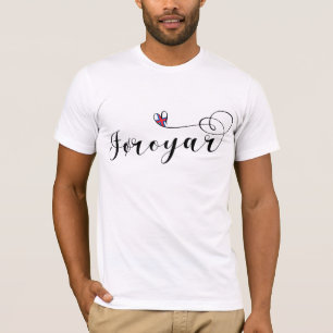 Føroyar, Faeröer Heart Flag, Faeröer T-shirt