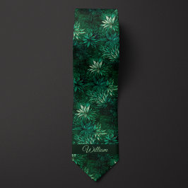 Forrest Green Botanische Monogram Stropdas