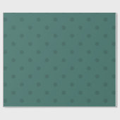 Forrest Green medium Polka Dots Pattern Cadeaupapier (Vlak)