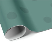 Forrest Green medium Polka Dots Pattern Cadeaupapier (Rol Hoek)