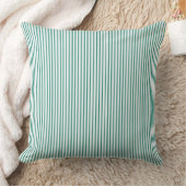 Forrest Green Ticking Stripe Cushion Kussen (Deken)