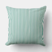 Forrest Green Ticking Stripe Cushion Kussen (Voorkant)