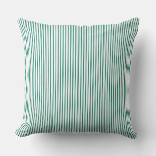 Forrest Green Ticking Stripe Cushion Kussen