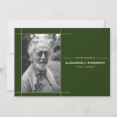 Forrest Green & White in het liefhebben van geheug Bedankkaart (Voorkant)