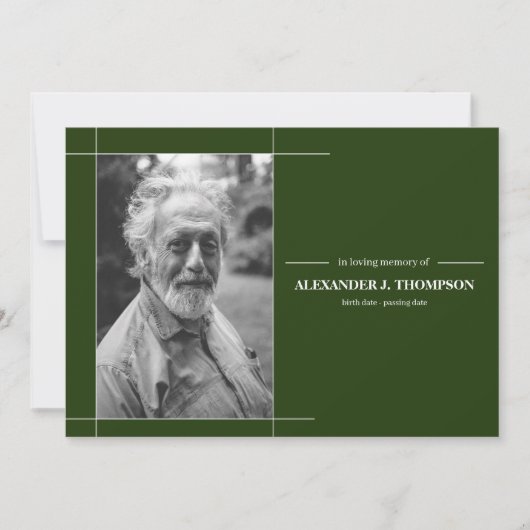 Forrest Green & White in het liefhebben van geheug Bedankkaart (Voorkant)