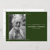 Forrest Green & White in het liefhebben van geheug Bedankkaart (Voorkant / Achterkant)