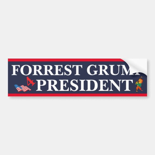 FORREST GRUMP 4 PRESIDENT BUMPERSTICKER (Voorkant)