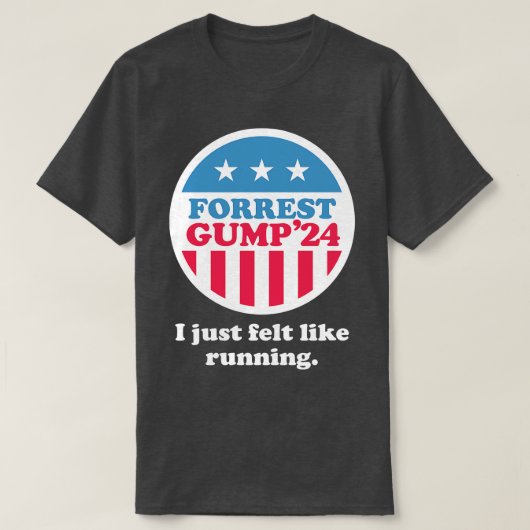 Forrest Gump 24 Ik had gewoon zin om te rennen T-shirt (Design voorkant)