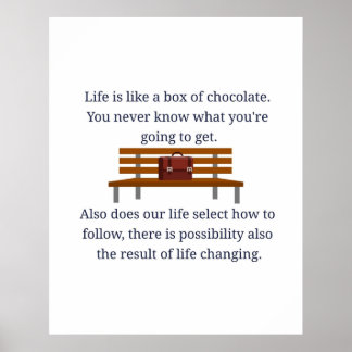 Forrest Gump citeert het leven is als een doos cho Poster