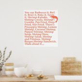 Forrest Gump Shrimp Quote Poster (Keuken)