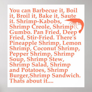 Forrest Gump Shrimp Quote Poster