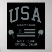 Forrest Gump USA Table Tennis National Champ Poster (Voorkant)