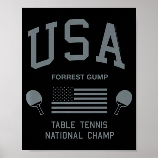 Forrest Gump USA Table Tennis National Champ Poster (Voorkant)