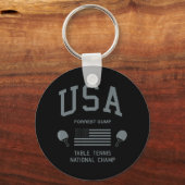 Forrest Gump USA Table Tennis National Champ Sleutelhanger (Voorkant)