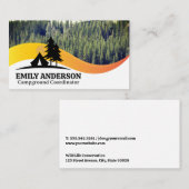 Forrest | Tent en Bomen Camping Logo Visitekaartje (Voorkant / Achterkant)