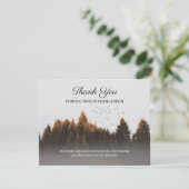 Forrest with Birds Funeral Dank u wel Opmerking Ka Bedankkaart (Staand voorkant)