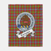 Forrester Clan Badge Tartan Pset Fleece Deken (Voorkant)
