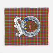 Forrester Clan Badge Tartan Pset Fleece Deken (Voorkant (Horizontaal))