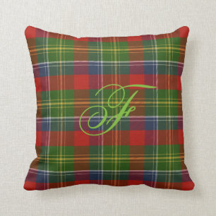 Forrester/Foster Tartan Monogram Pillow Kussen