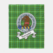 Forrester Hunting Clan Badge Tartan Pset Fleece Deken (Voorkant)