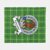 Forrester Hunting Clan Badge Tartan Pset Fleece Deken (Voorkant (Horizontaal))