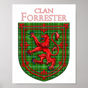 Forrester Hunting Tartan Scottish Pset Poster