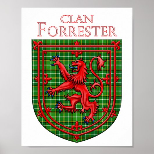 Forrester Hunting Tartan Scottish Pset Poster (Voorkant)