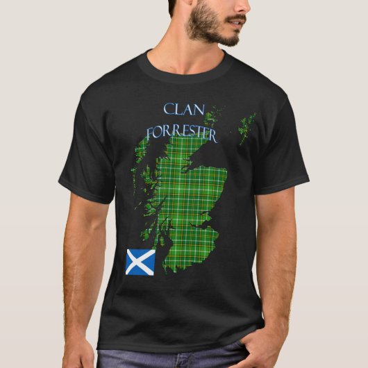 Forrester Scottish Clan Tartan Schotland T-shirt (Voorkant)