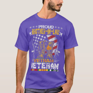 Forse broerInLaw of Vietnam Veteran US Flag Pat T-shirt