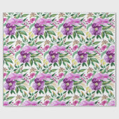 Forse zomerFloral Waterverf Pattern Cadeaupapier (Vlak)